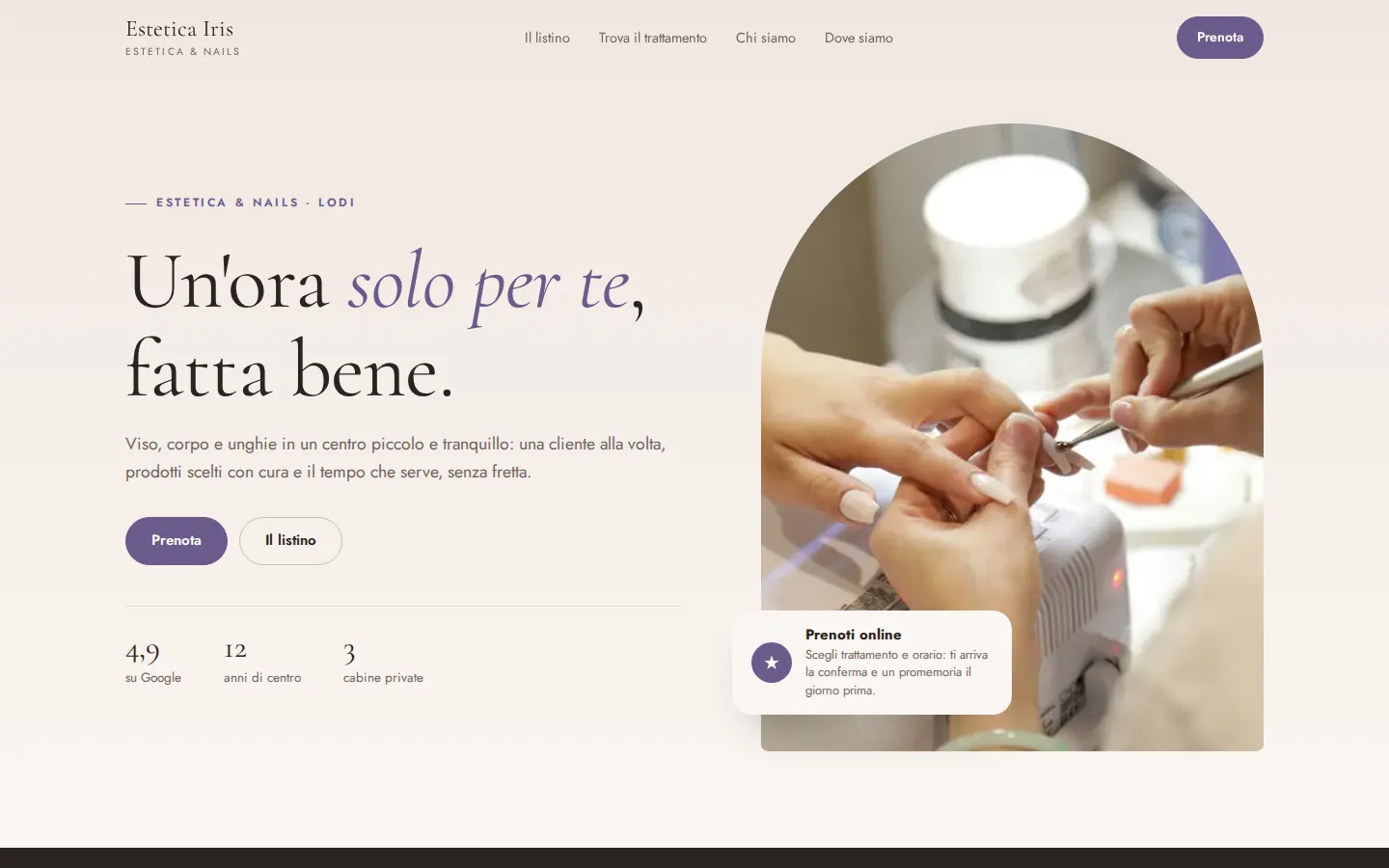 Anteprima della demo Estetica Iris