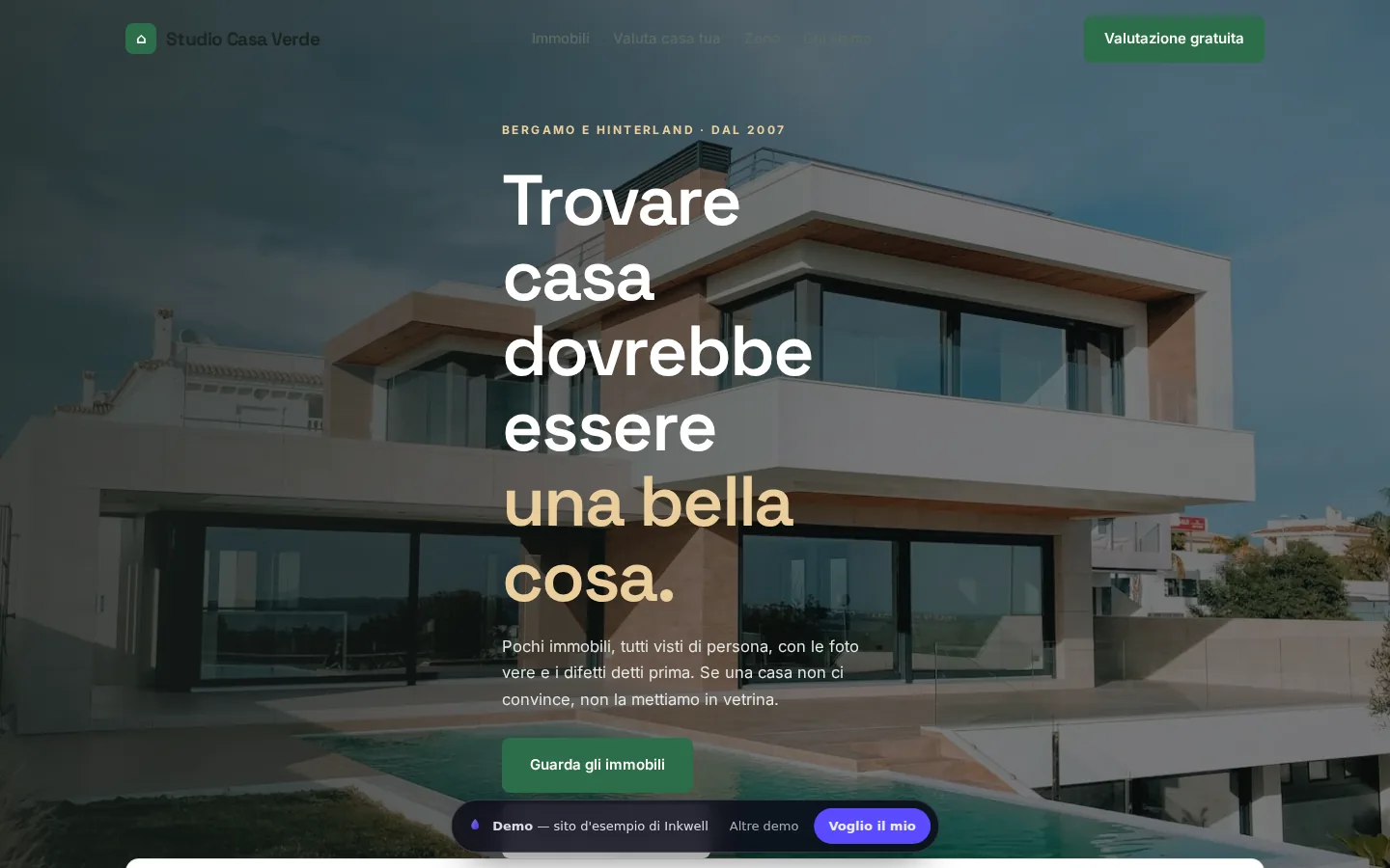 Demo per agenzia immobiliare: Studio Casa Verde